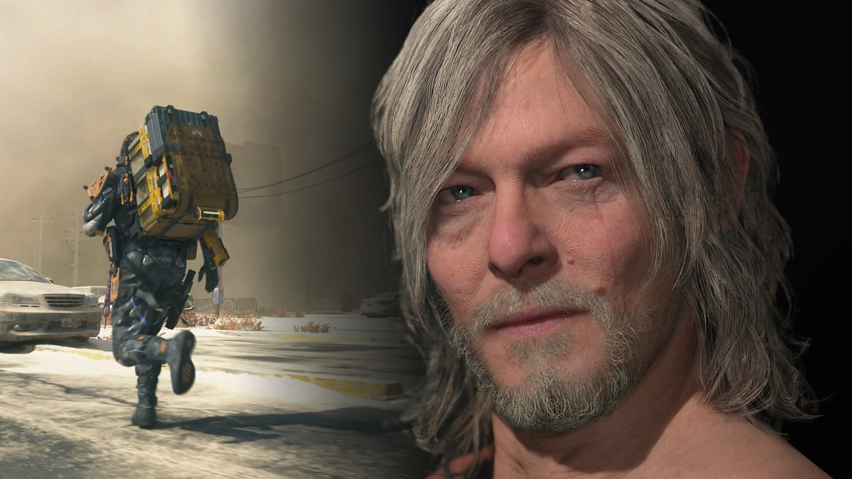 Eine Collage mit Bildern aus Death Stranding 2.