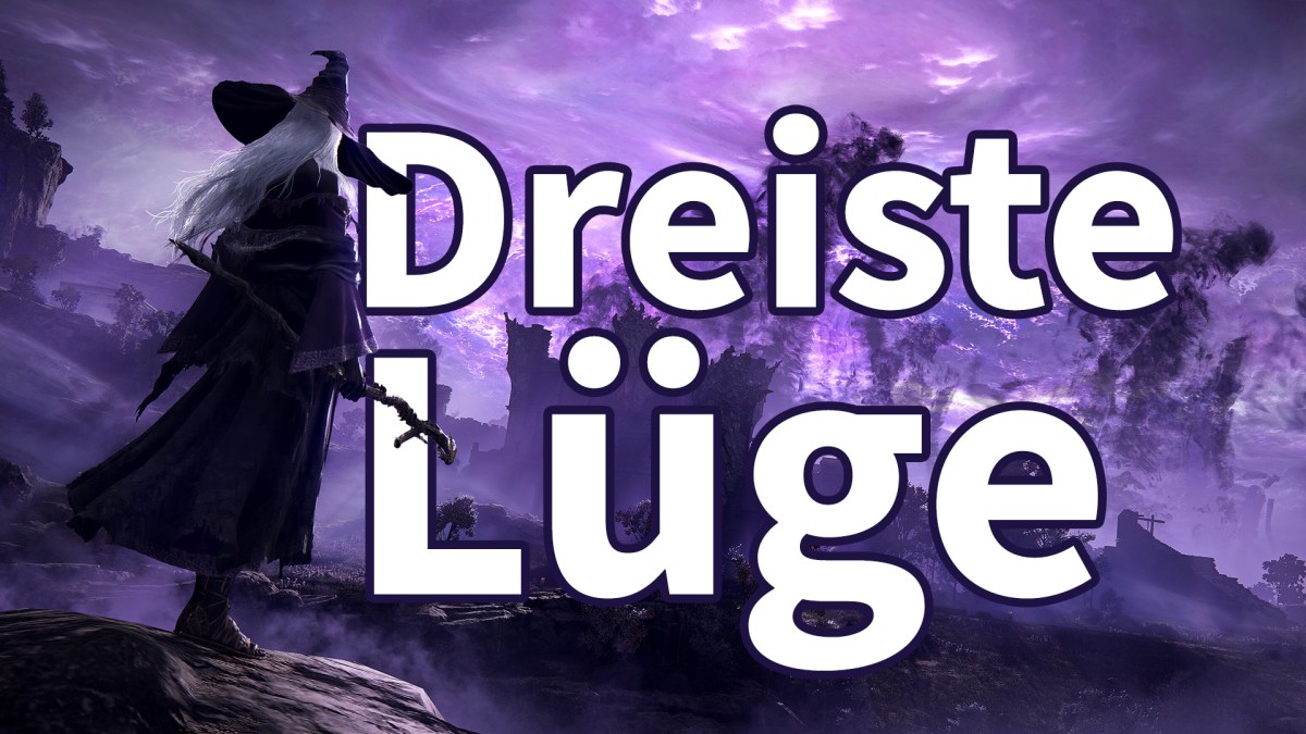 Ein Screenshot von Elden Ring Nightreign mit dem Schriftzug dreiste Lüge.