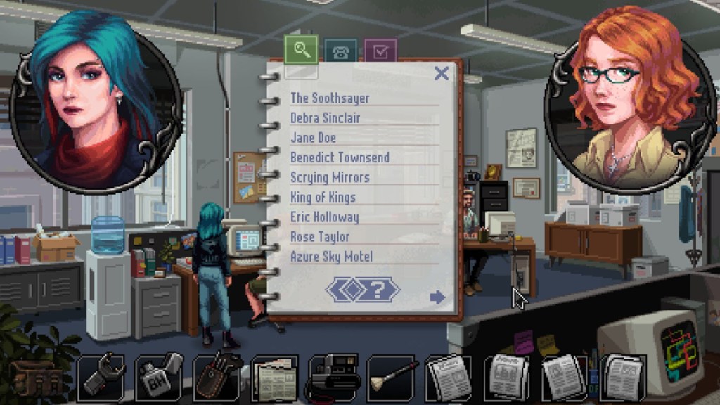 Ein Screenshot aus dem Videospiel Kathy Rain 2: Soothsayer.