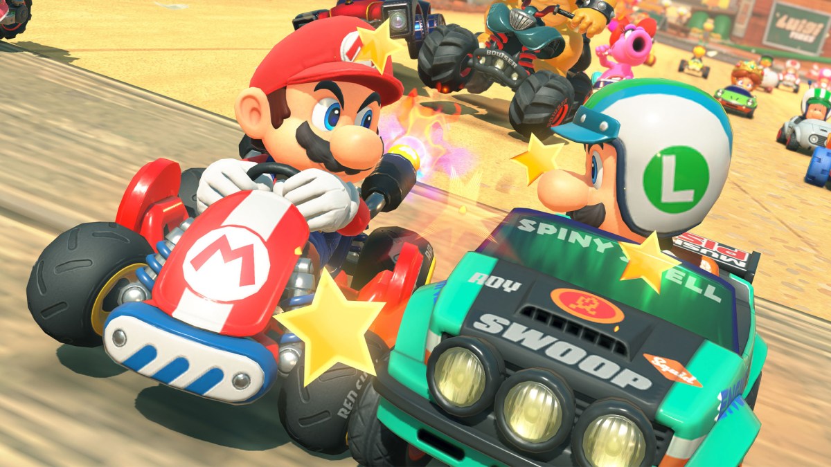 Ein Screenshot von Mario Kart World.