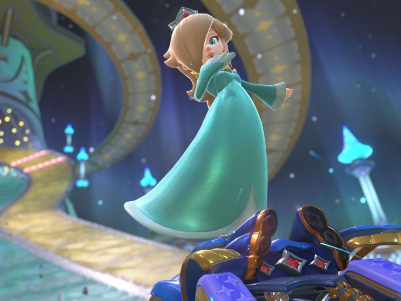 Rosalina schwebt auch durch Mario Kart World