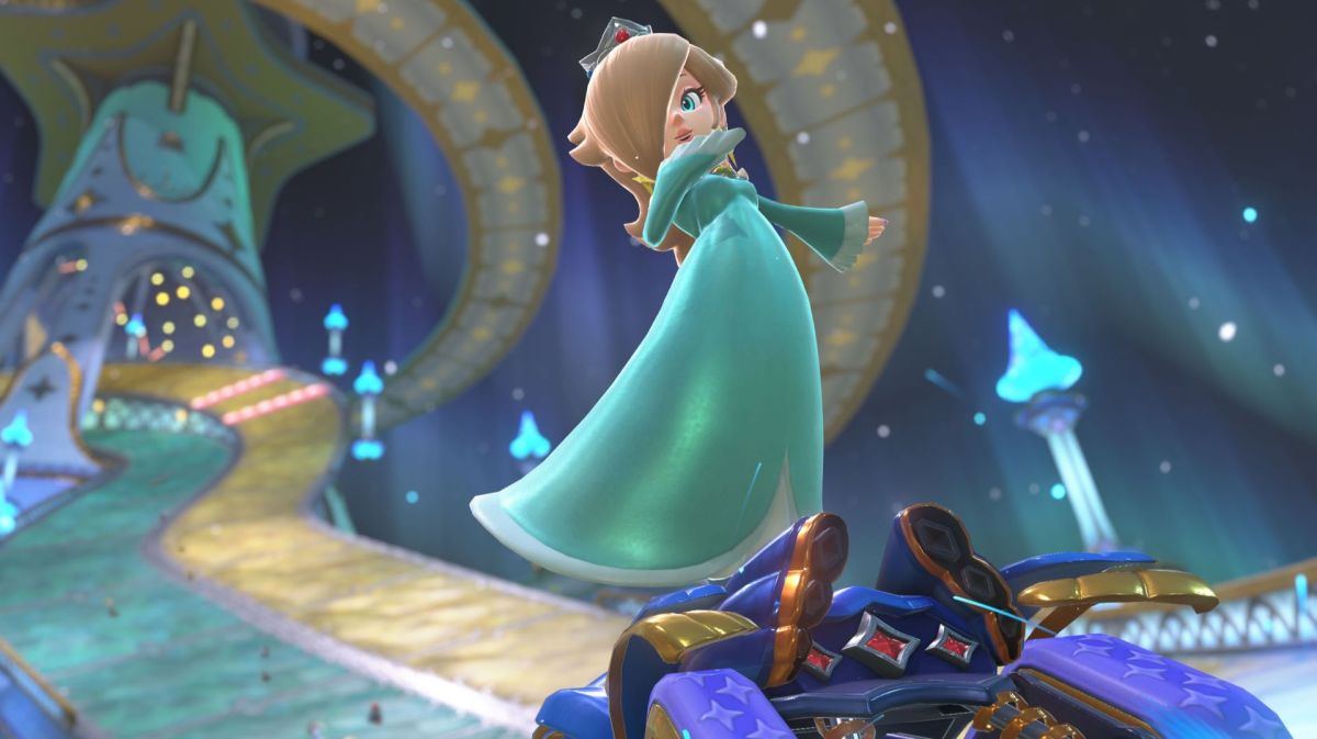 Rosalina schwebt auch durch Mario Kart World