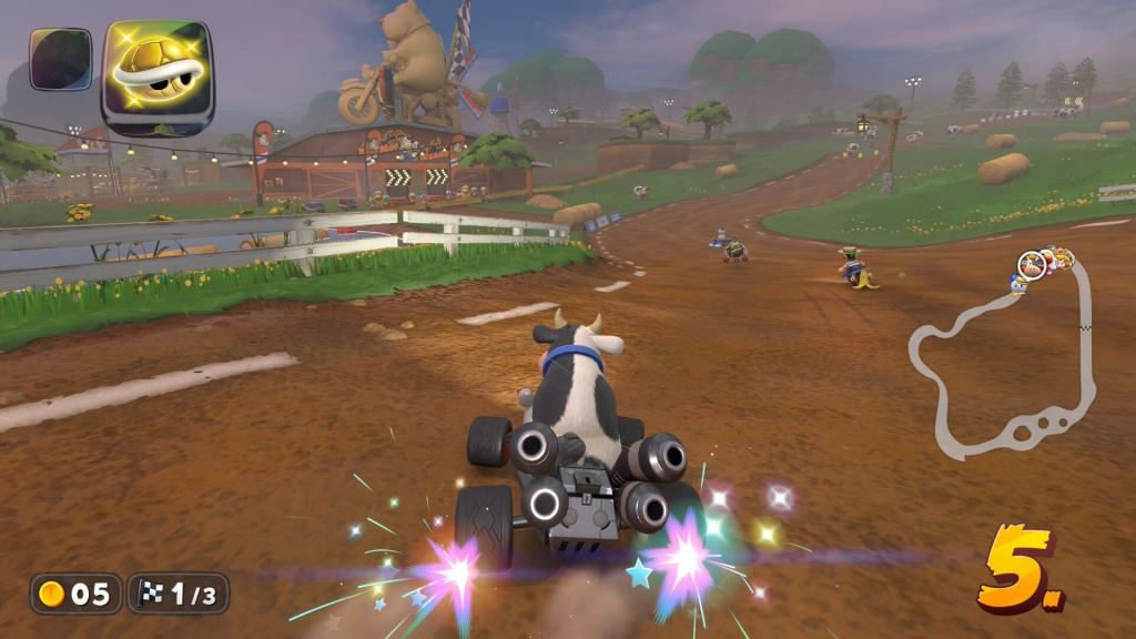 Ein Screenshot aus Mario Kart World.