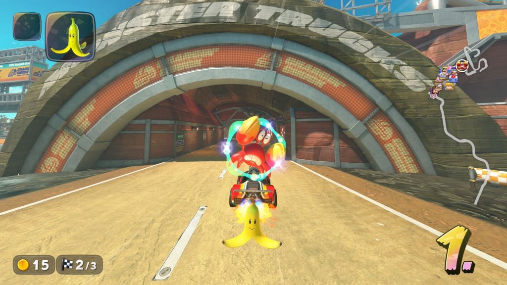 Ein Screenshot aus Mario Kart World.