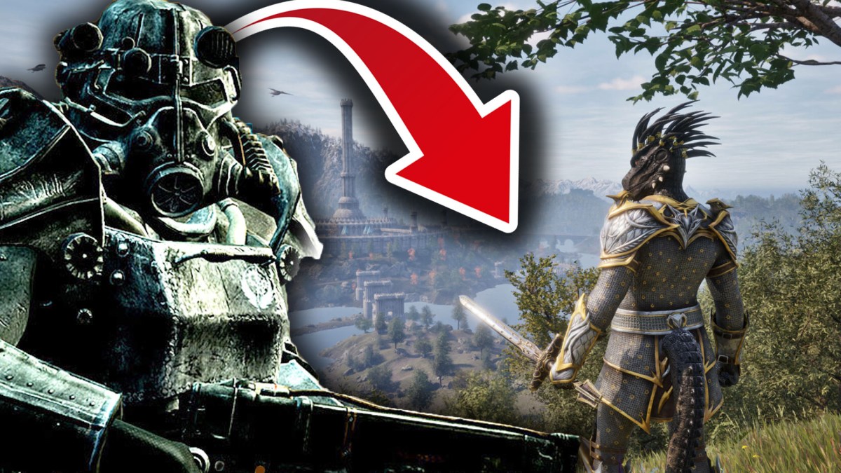 Eine Bildmontage zu Oblivion Remastered und Fallout.