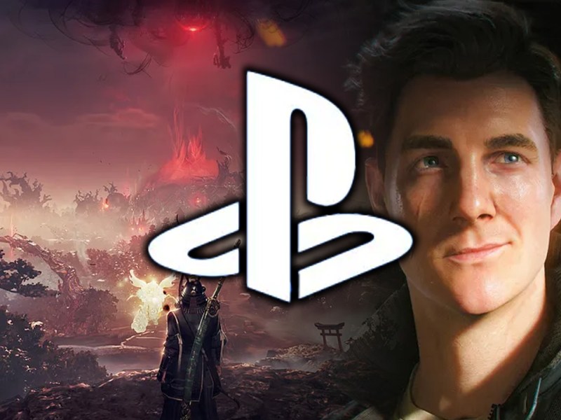 Screenshot-Collage aus Nioh 3 und 007: First Light. Davor das Logo der PlayStation.