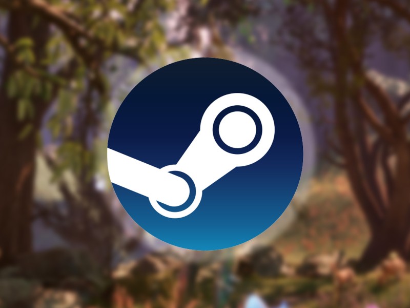 Screenshot aus Oblivion Remastered. Davor das Logo von Steam.