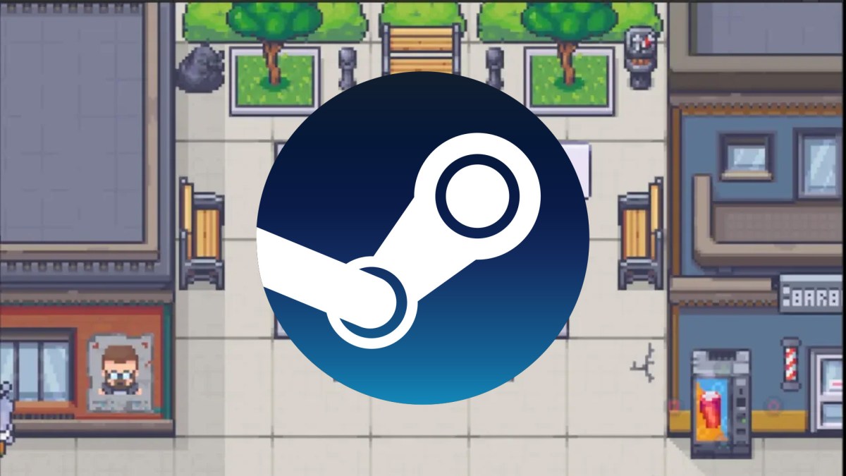 Screenshot aus They Came for More Pasta mit dem Steam-Logo