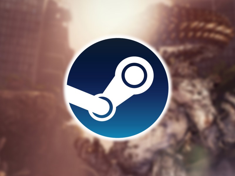 Screenshot aus der PC-Version von Stellar Blade. Davor das Steam Logo.