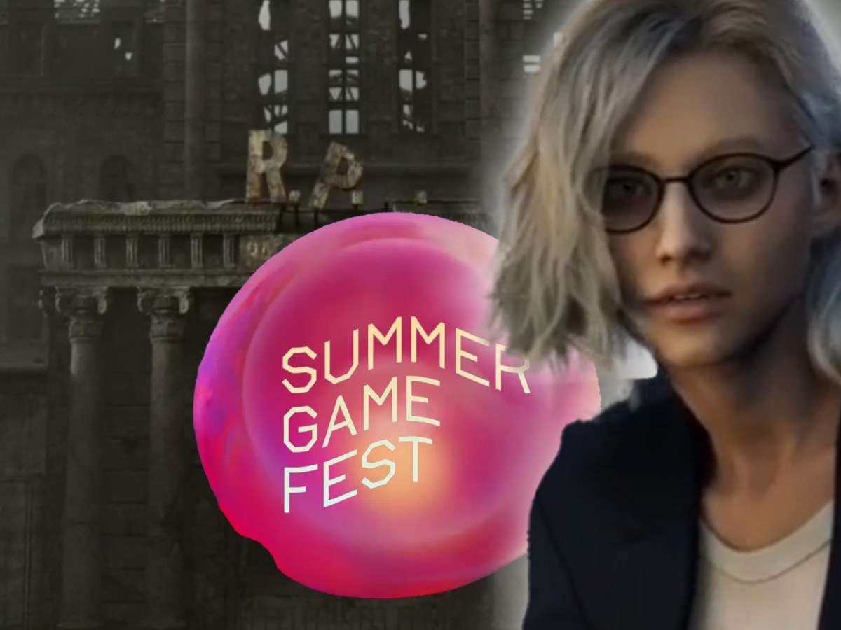 Screenshot aus Resident Evil Requiem. Im Vordergrund ist Protagonistin Grace Ashcroft zu sehen. Auch das Logo von Summer Game Fest ist eingefügt.