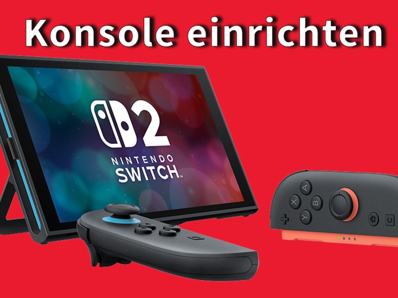 Bild von der Nintendo Switch 2. Darüber der Schriftzug 