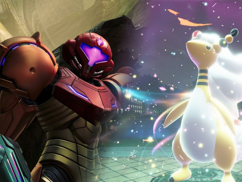 Screenshot-Collage aus Metroid Prime 4 Beyond und Pokémon Legenden: Z-A.