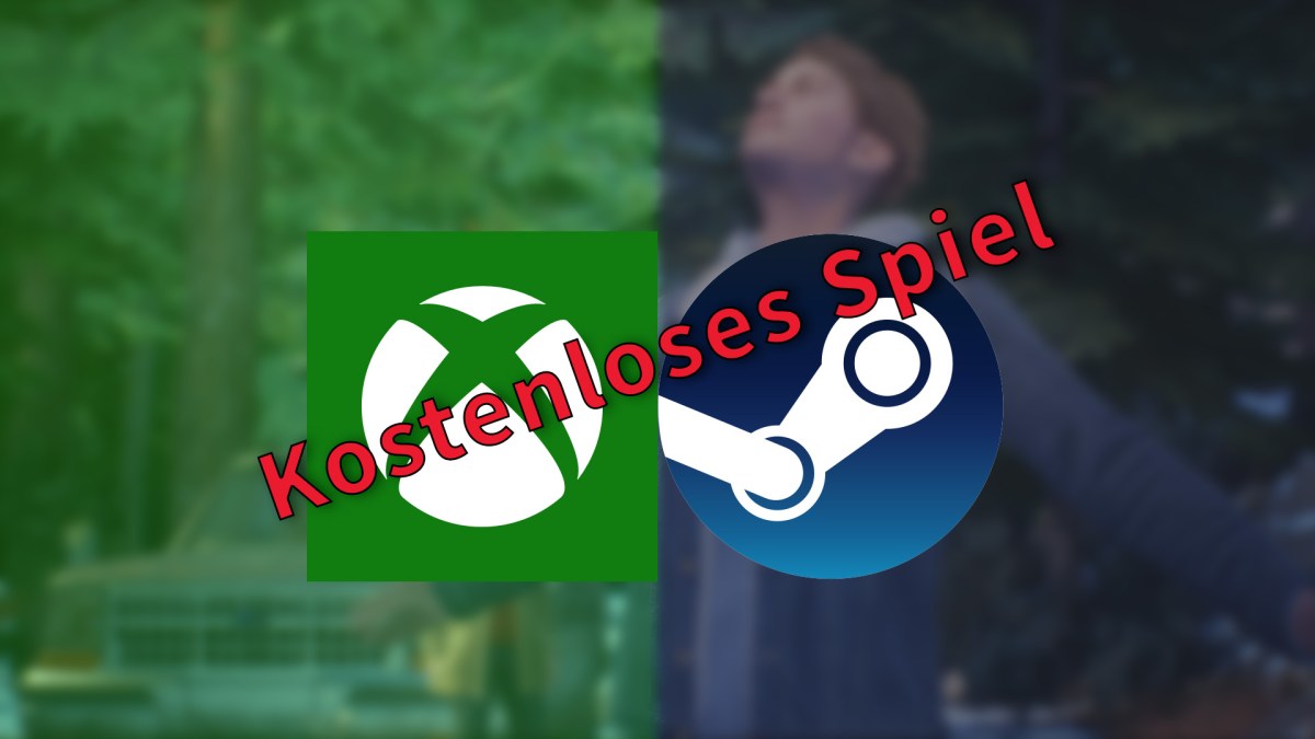 Screenshot aus Tell Me Why. Davor die Logos von Xbox und Steam. Dazu der schriftzug 