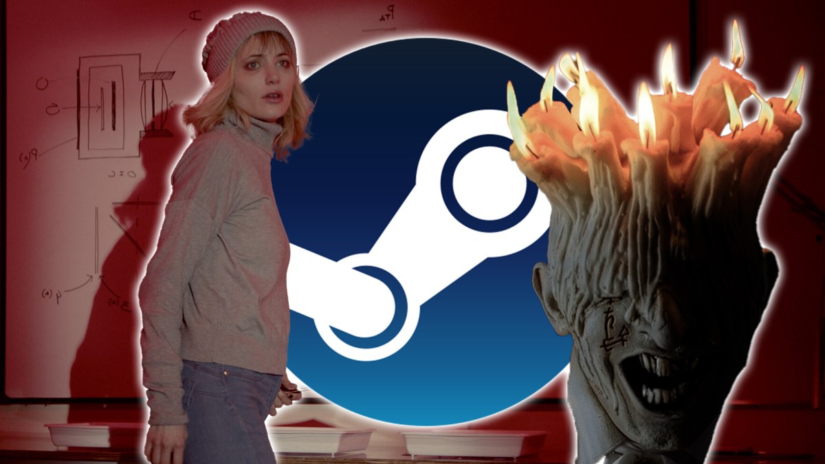 Eine Collage mit Elementen aus Tenebris Somnia und dem Steam-Logo.