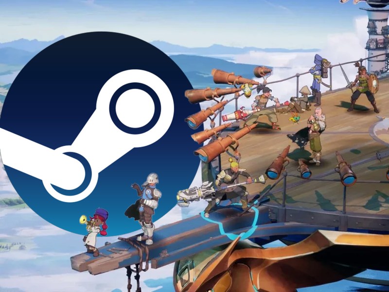 Ein Screenshot aus Towerborne mit dem Steam-Logo