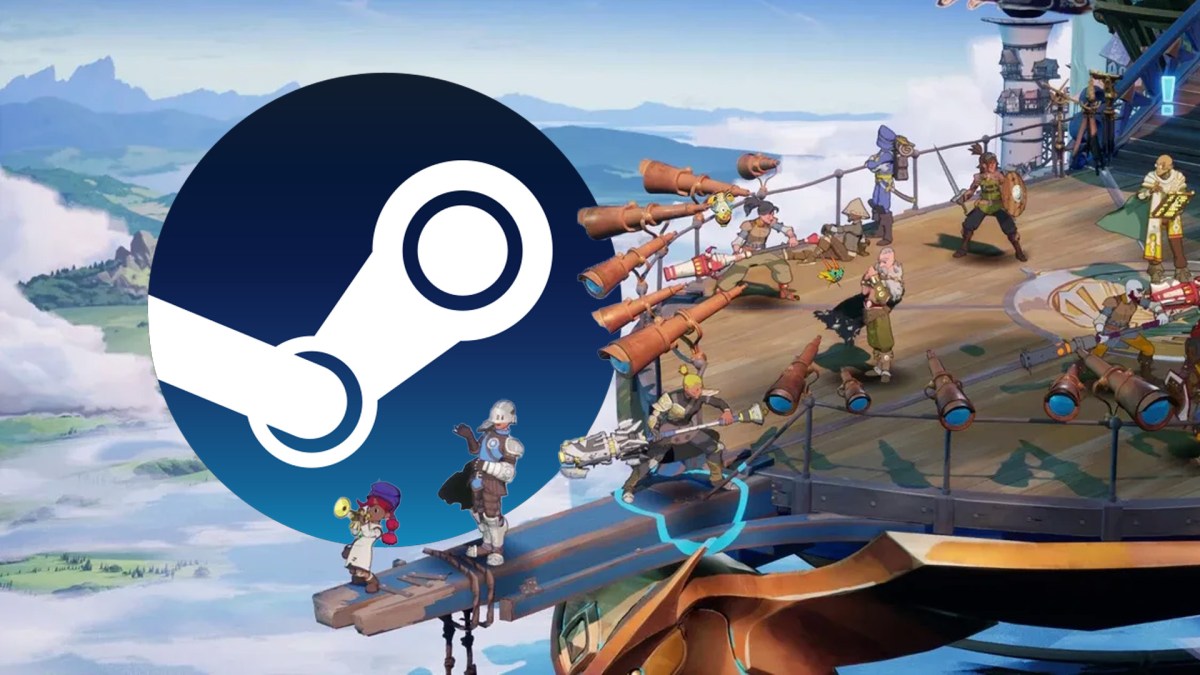 Ein Screenshot aus Towerborne mit dem Steam-Logo