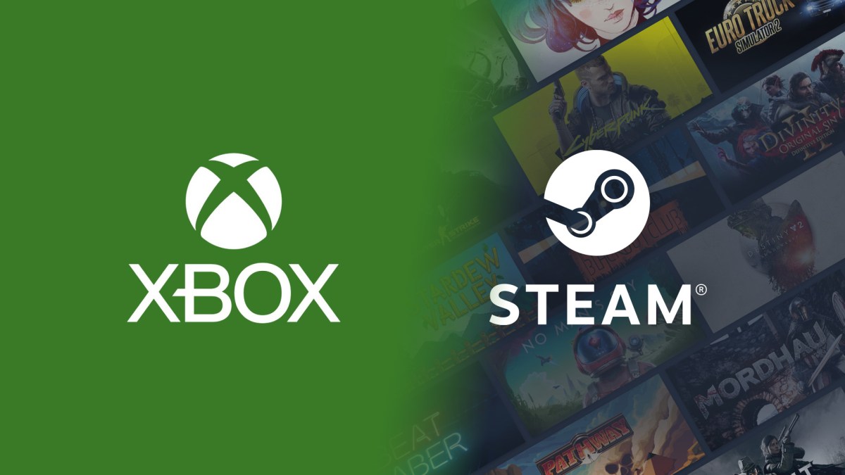 Collage aus dem Xbox Logo und dem Steam Logo.