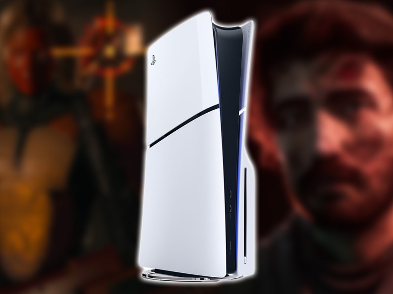 Eine Collage aus Death Stranding 2, Clair Obscur: Expedition 33 und einer PlayStation 5.